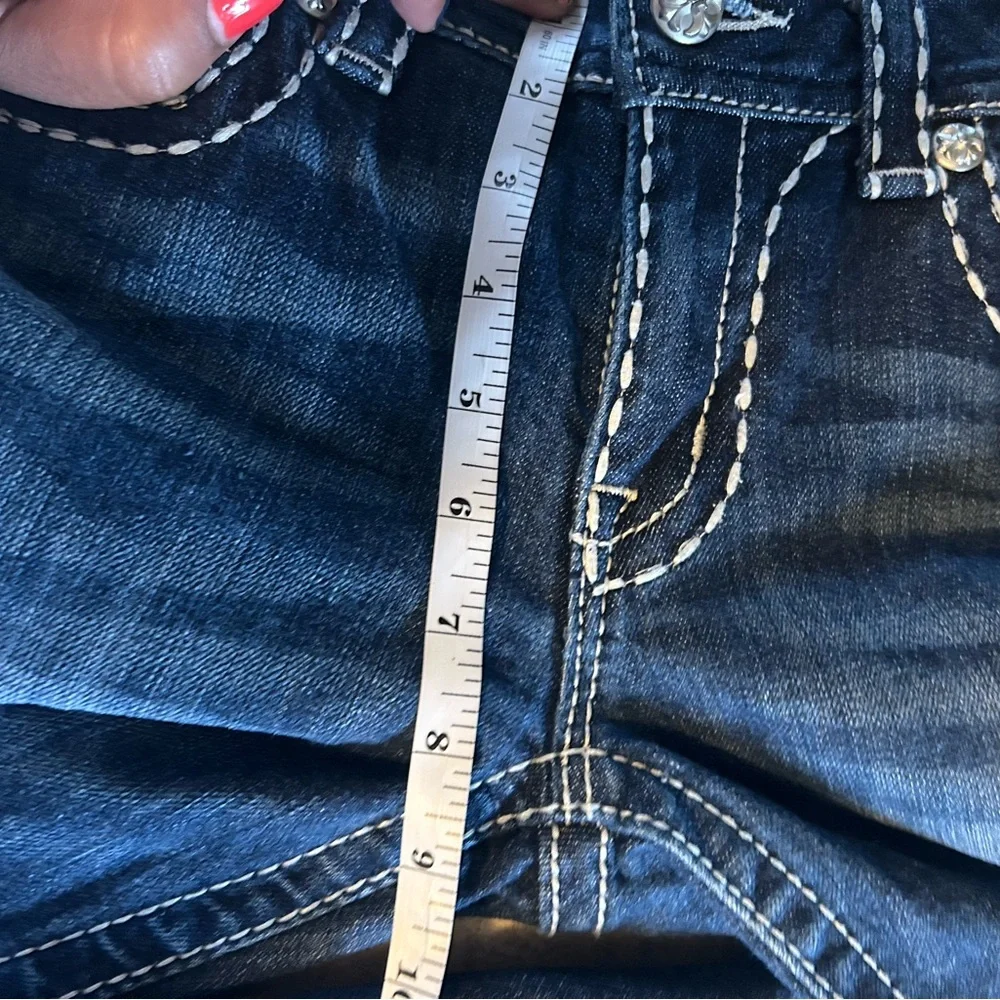 Miss Me Jeans - Cleo Stitched Bootcut - medium blue factory faded Y2K - Picture 14 of 15